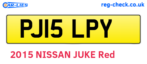 PJ15LPY are the vehicle registration plates.