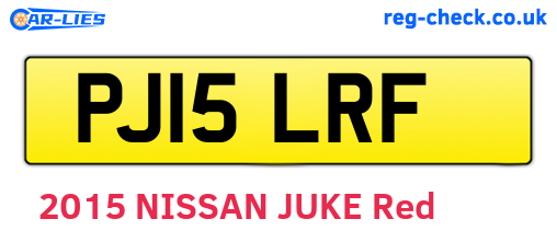 PJ15LRF are the vehicle registration plates.