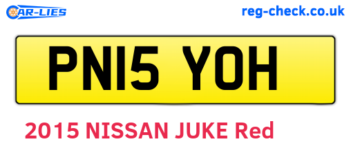 PN15YOH are the vehicle registration plates.