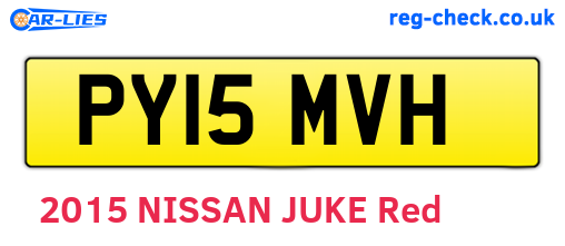PY15MVH are the vehicle registration plates.