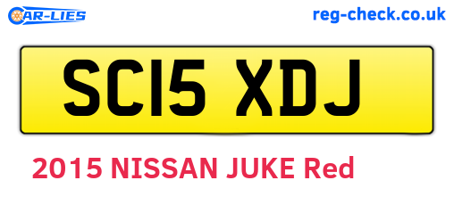 SC15XDJ are the vehicle registration plates.