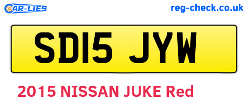 SD15JYW are the vehicle registration plates.