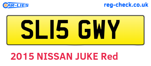 SL15GWY are the vehicle registration plates.