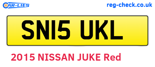 SN15UKL are the vehicle registration plates.