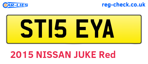 ST15EYA are the vehicle registration plates.