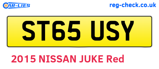 ST65USY are the vehicle registration plates.
