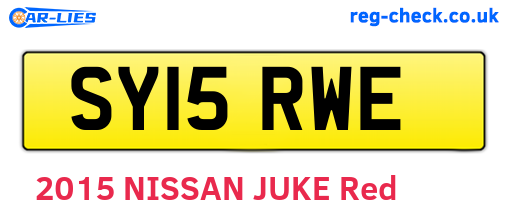 SY15RWE are the vehicle registration plates.