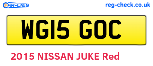 WG15GOC are the vehicle registration plates.