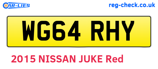 WG64RHY are the vehicle registration plates.