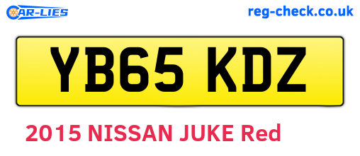 YB65KDZ are the vehicle registration plates.