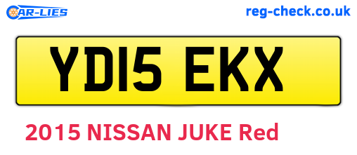 YD15EKX are the vehicle registration plates.