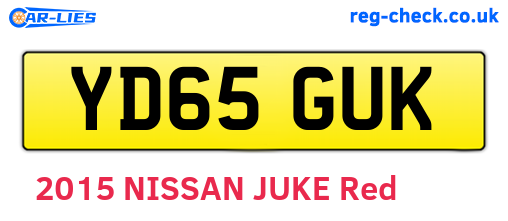 YD65GUK are the vehicle registration plates.