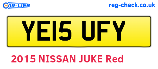 YE15UFY are the vehicle registration plates.