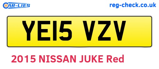 YE15VZV are the vehicle registration plates.