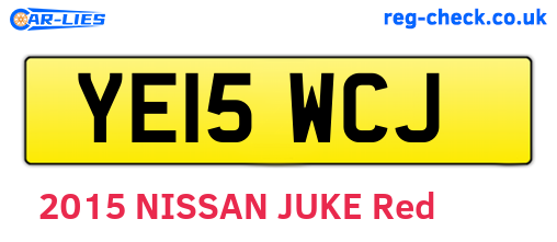 YE15WCJ are the vehicle registration plates.