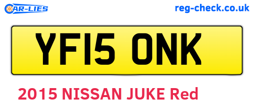 YF15ONK are the vehicle registration plates.