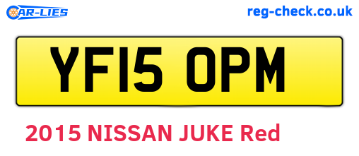YF15OPM are the vehicle registration plates.