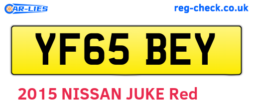 YF65BEY are the vehicle registration plates.