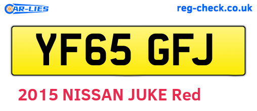 YF65GFJ are the vehicle registration plates.