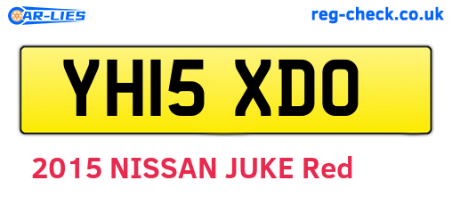 YH15XDO are the vehicle registration plates.
