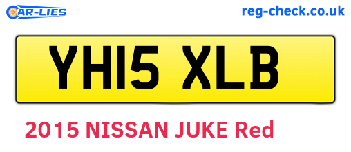 YH15XLB are the vehicle registration plates.