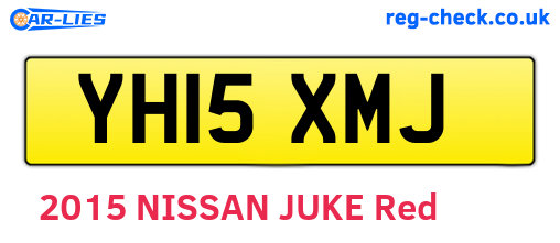 YH15XMJ are the vehicle registration plates.