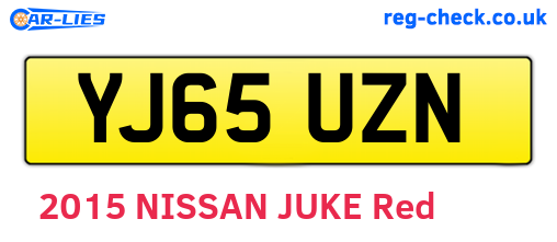 YJ65UZN are the vehicle registration plates.