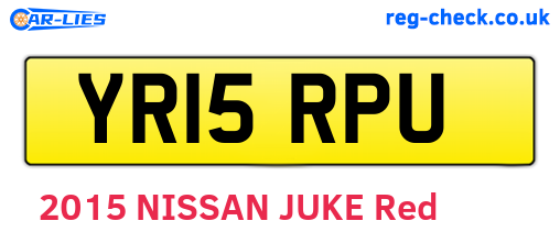 YR15RPU are the vehicle registration plates.