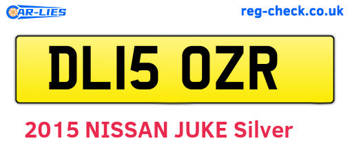 DL15OZR are the vehicle registration plates.