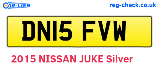 DN15FVW are the vehicle registration plates.