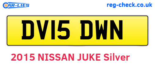 DV15DWN are the vehicle registration plates.