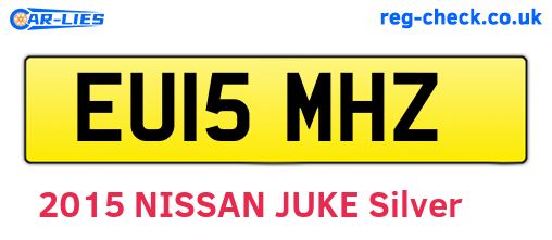 EU15MHZ are the vehicle registration plates.