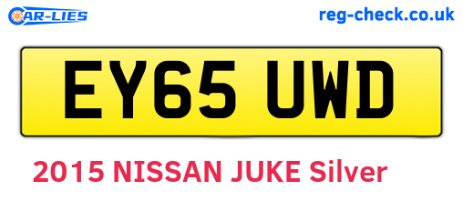 EY65UWD are the vehicle registration plates.