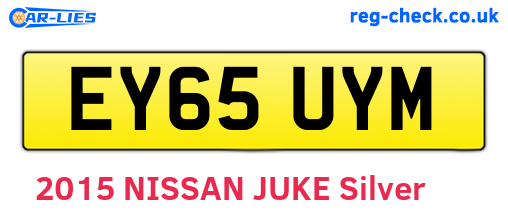 EY65UYM are the vehicle registration plates.