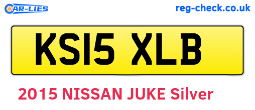 KS15XLB are the vehicle registration plates.
