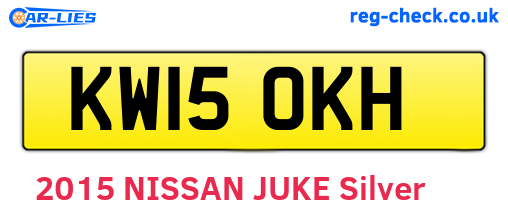 KW15OKH are the vehicle registration plates.