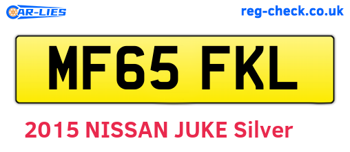MF65FKL are the vehicle registration plates.