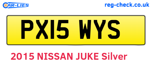 PX15WYS are the vehicle registration plates.