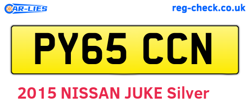 PY65CCN are the vehicle registration plates.