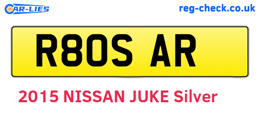 R80SAR are the vehicle registration plates.