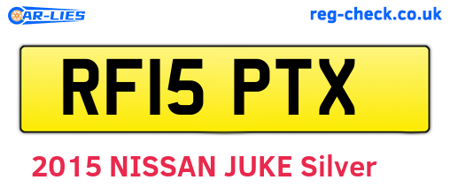RF15PTX are the vehicle registration plates.