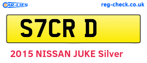 S7CRD are the vehicle registration plates.