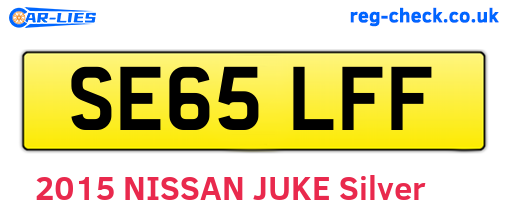 SE65LFF are the vehicle registration plates.
