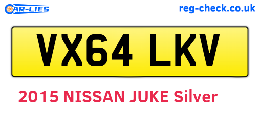 VX64LKV are the vehicle registration plates.
