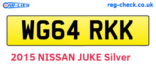 WG64RKK are the vehicle registration plates.