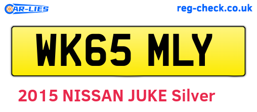 WK65MLY are the vehicle registration plates.