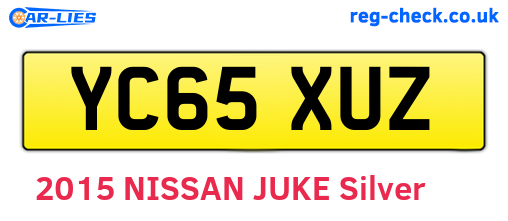 YC65XUZ are the vehicle registration plates.