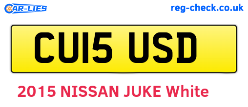 CU15USD are the vehicle registration plates.