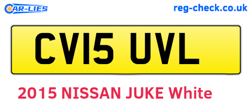 CV15UVL are the vehicle registration plates.