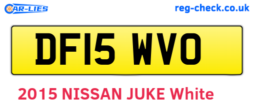DF15WVO are the vehicle registration plates.